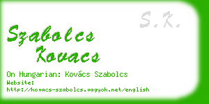 szabolcs kovacs business card
