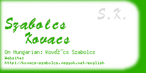 szabolcs kovacs business card